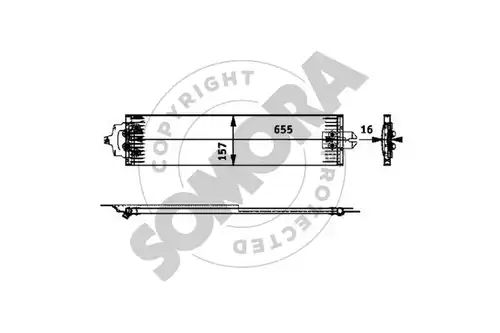 маслен радиатор, автоматична трансмисия SOMORA 358566