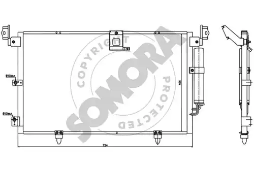 кондензатор, климатизация SOMORA 374060
