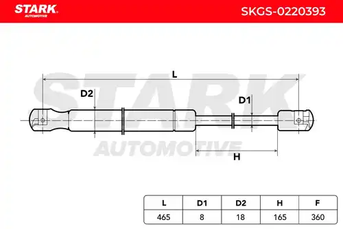 газов амортисьор, багажно/товарно пространство Stark SKGS-0220393