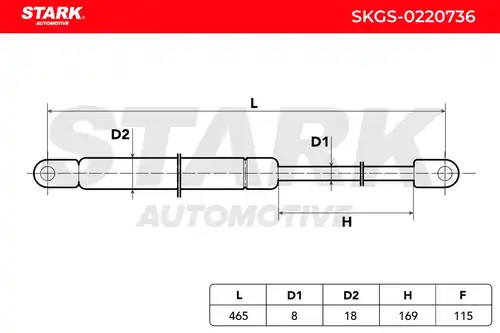 газов амортисьор, багажно/товарно пространство Stark SKGS-0220736