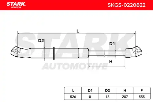 газов амортисьор, багажно/товарно пространство Stark SKGS-0220822