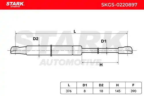 газов амортисьор, багажно/товарно пространство Stark SKGS-0220897