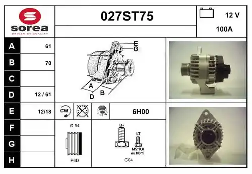 генератор STARTCAR 027ST75