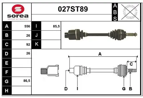 полуоска STARTCAR 027ST89