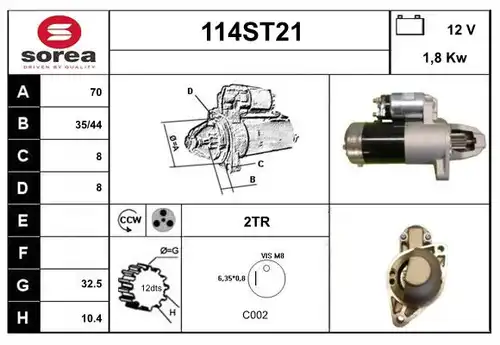 стартер STARTCAR 114ST21