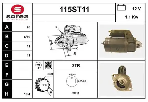 стартер STARTCAR 115ST11