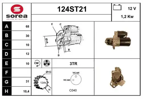 стартер STARTCAR 124ST21