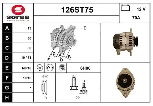 генератор STARTCAR 126ST75