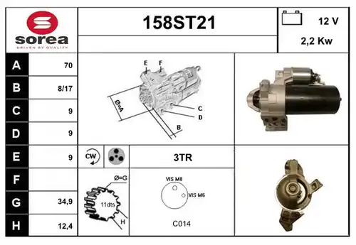 стартер STARTCAR 158ST21