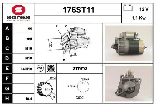 стартер STARTCAR 176ST11