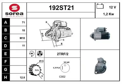 стартер STARTCAR 192ST21