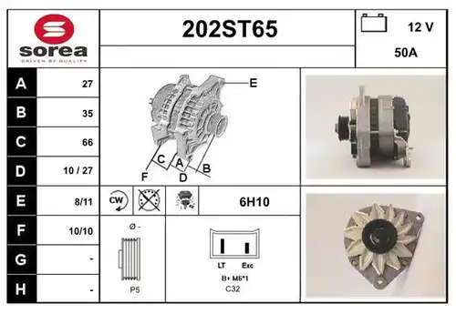 генератор STARTCAR 202ST65