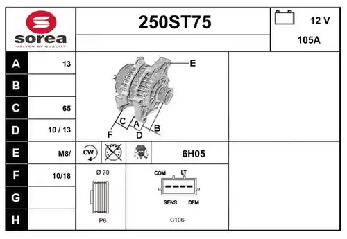 генератор STARTCAR 250ST75