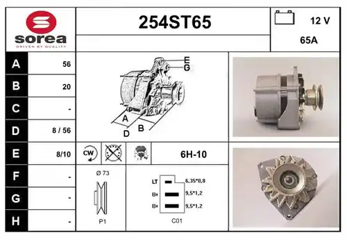 генератор STARTCAR 254ST65