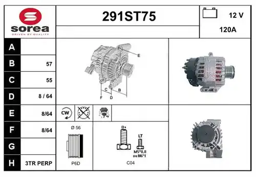 генератор STARTCAR 291ST75