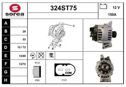 генератор STARTCAR 324ST75