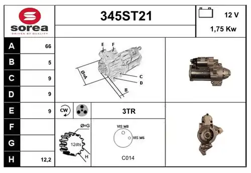 стартер STARTCAR 345ST21