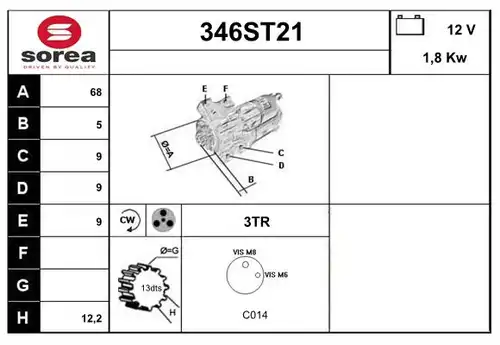 стартер STARTCAR 346ST21