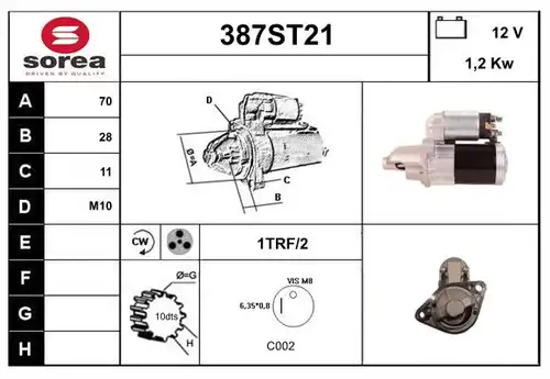 стартер STARTCAR 387ST21