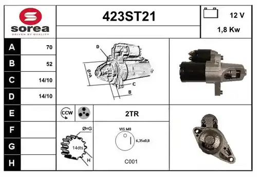 стартер STARTCAR 423ST21