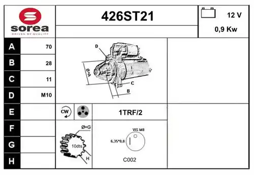 стартер STARTCAR 426ST21