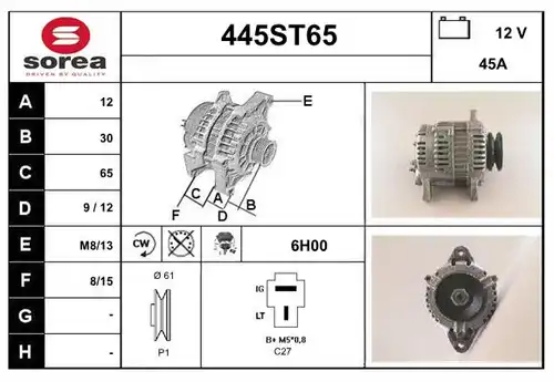 генератор STARTCAR 445ST65