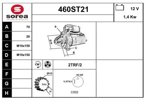 стартер STARTCAR 460ST21