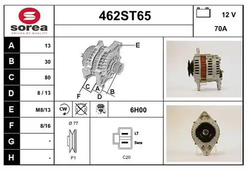 генератор STARTCAR 462ST65