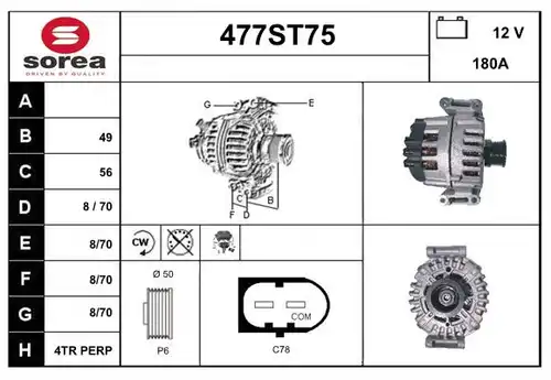 генератор STARTCAR 477ST75