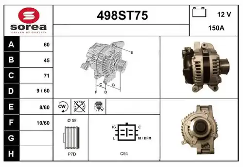 генератор STARTCAR 498ST75