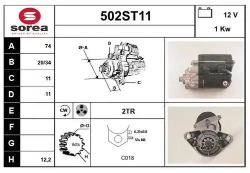 стартер STARTCAR 502ST11