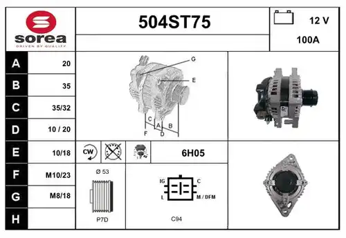 генератор STARTCAR 504ST75