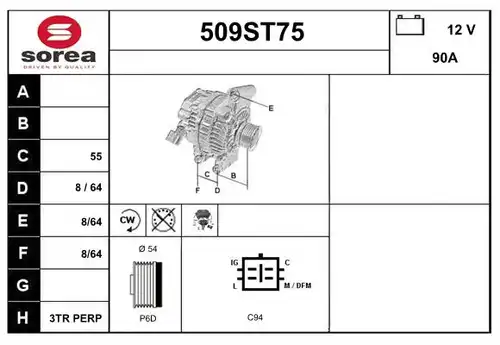 генератор STARTCAR 509ST75