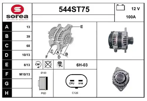 генератор STARTCAR 544ST75