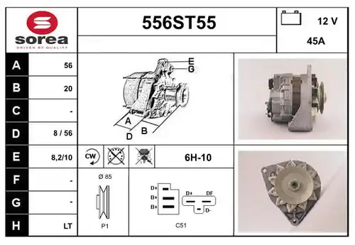 генератор STARTCAR 556ST55