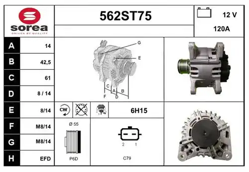 генератор STARTCAR 562ST75