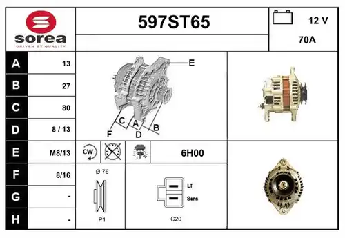 генератор STARTCAR 597ST65