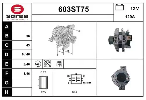 генератор STARTCAR 603ST75