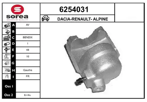 спирачен апарат STARTCAR 6254031