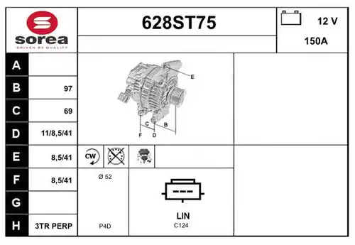 генератор STARTCAR 628ST75