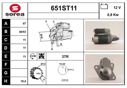 стартер STARTCAR 651ST11