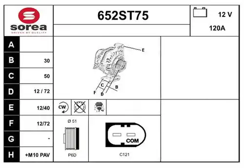 генератор STARTCAR 652ST75