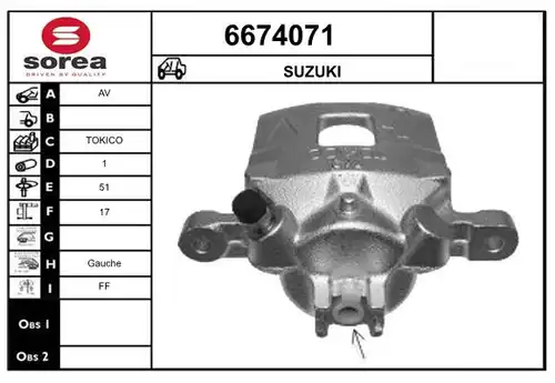 спирачен апарат STARTCAR 6674071