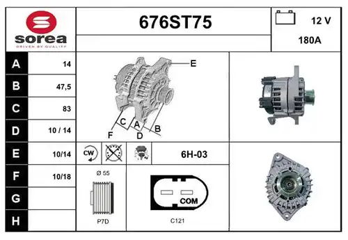 генератор STARTCAR 676ST75