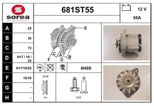 генератор STARTCAR 681ST55