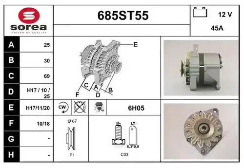 генератор STARTCAR 685ST55