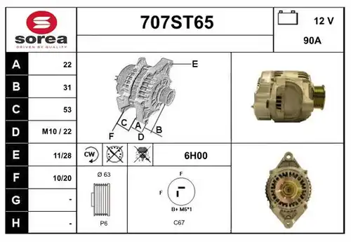 генератор STARTCAR 707ST65