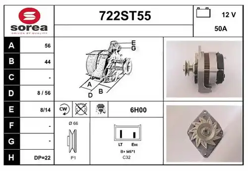 генератор STARTCAR 722ST55