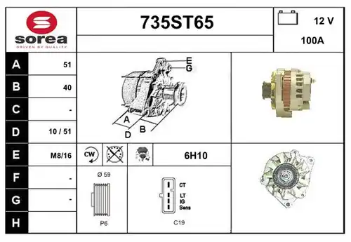 генератор STARTCAR 735ST65