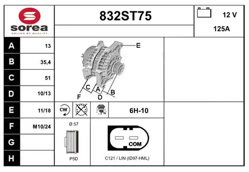 генератор STARTCAR 832ST75